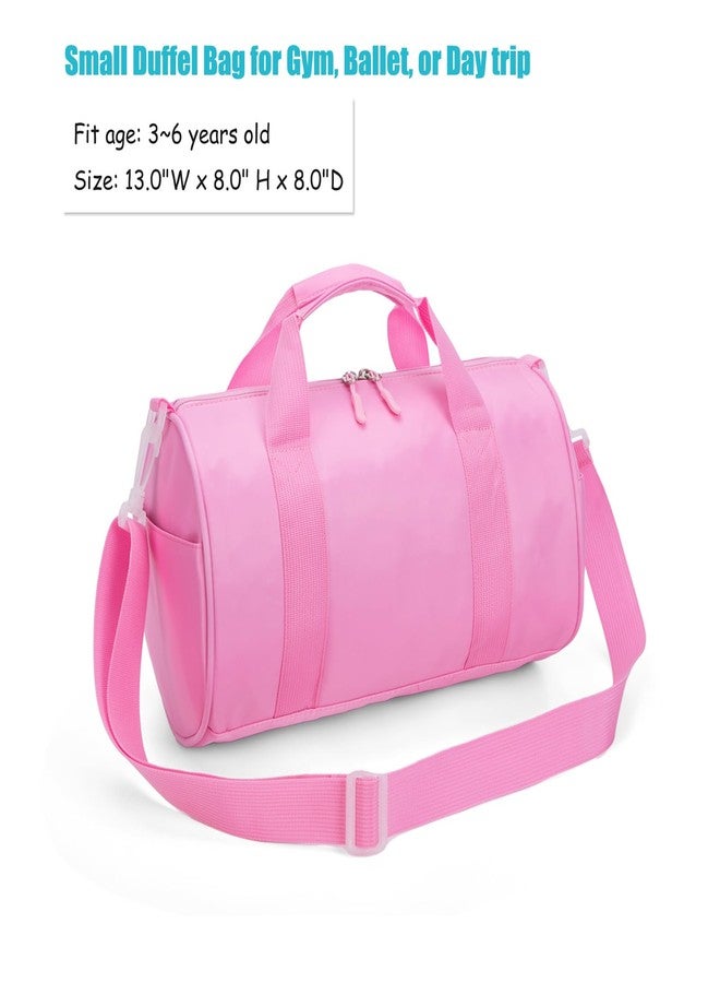 HawLander Toddler Dance Bag for Girls, Kids Duffle Bag for Gym, Ballet, Overnight Travel (Small, Pink) - Image 5